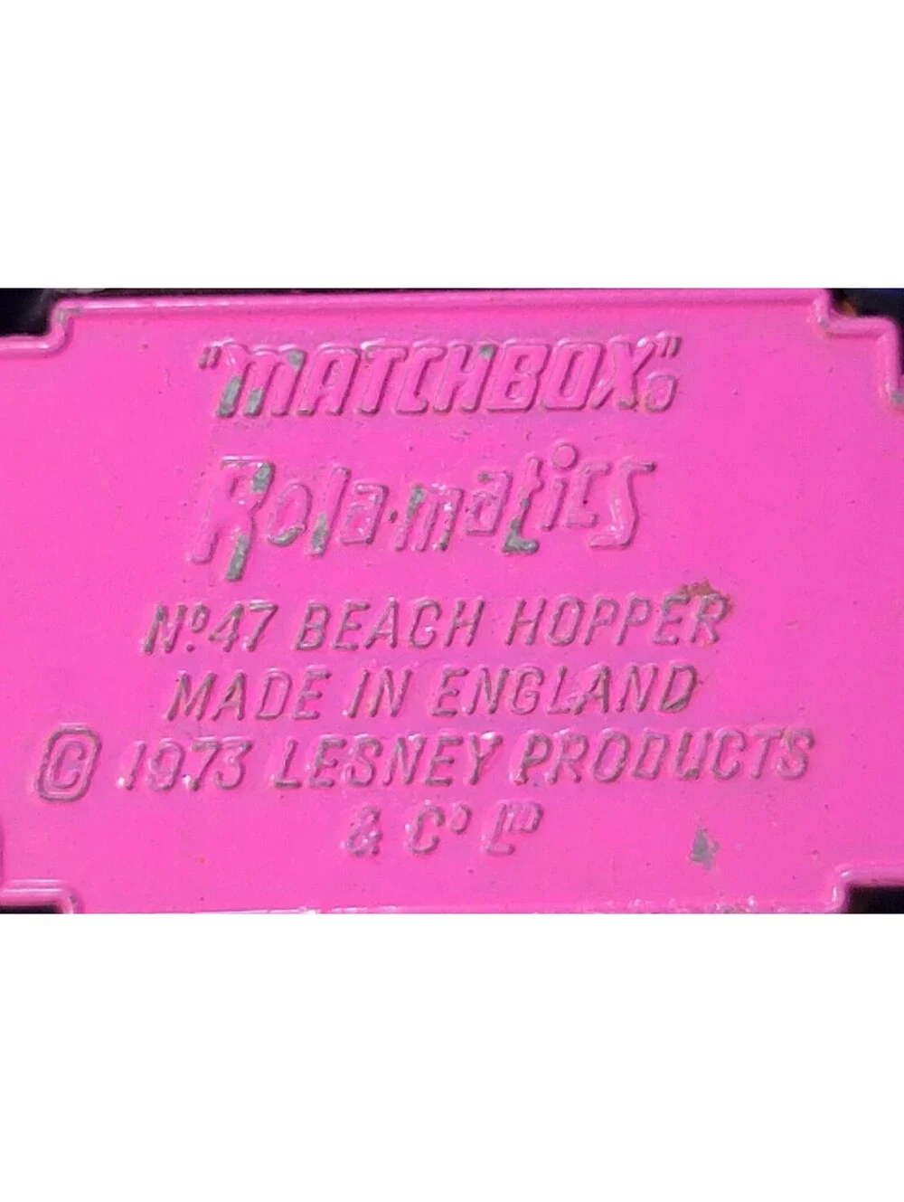 Lesney Matchbox Rolamatics Beach Hopper 1973 No.47 Purple Pink